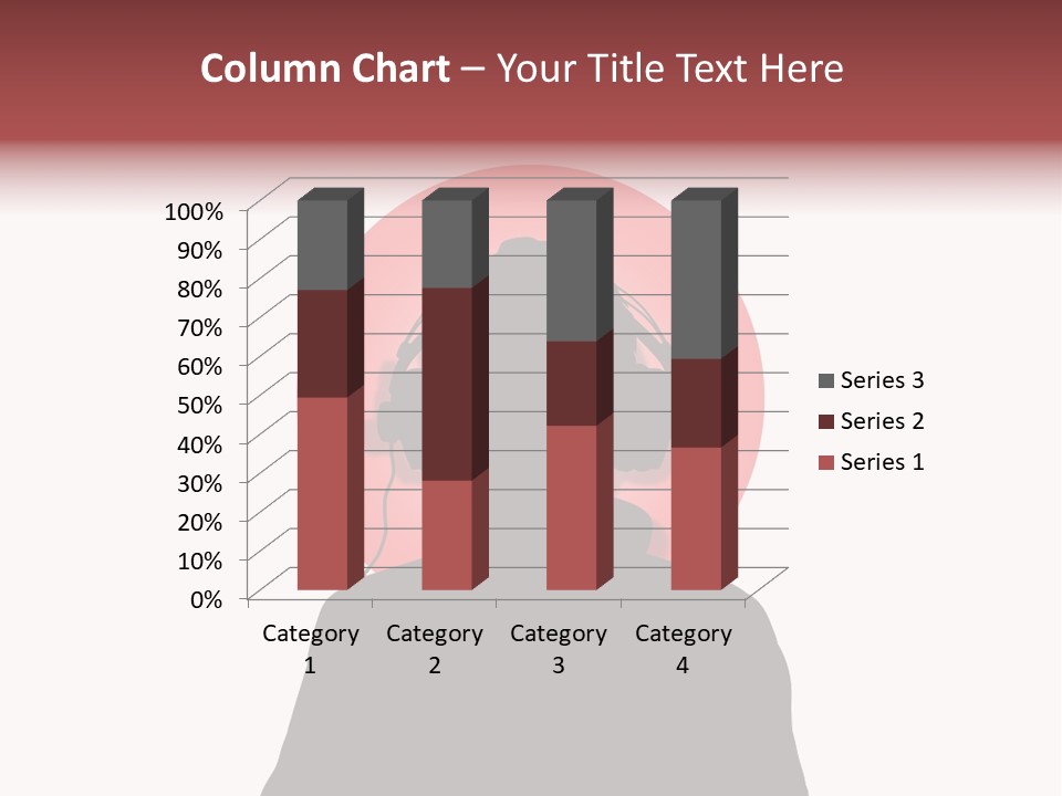 Illustration Of A Person Wearing Headphones In-Front Of The Flag Of Japan PowerPoint Template