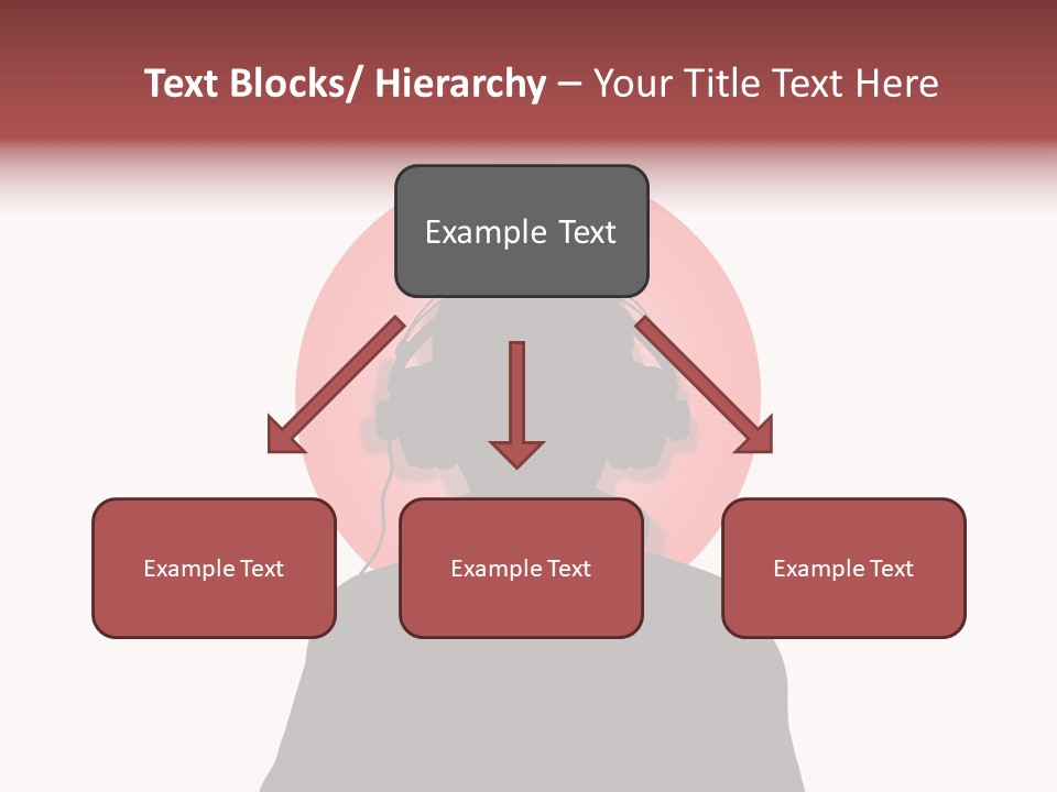 Illustration Of A Person Wearing Headphones In-Front Of The Flag Of Japan PowerPoint Template