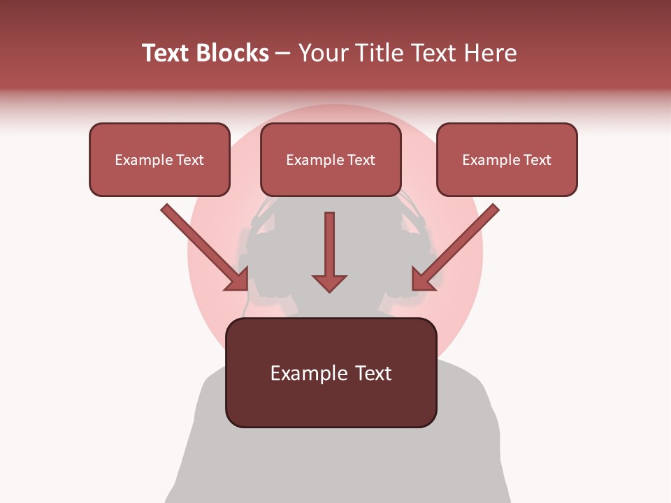 Illustration Of A Person Wearing Headphones In-Front Of The Flag Of Japan PowerPoint Template