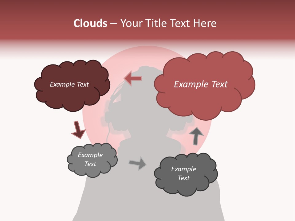Illustration Of A Person Wearing Headphones In-Front Of The Flag Of Japan PowerPoint Template