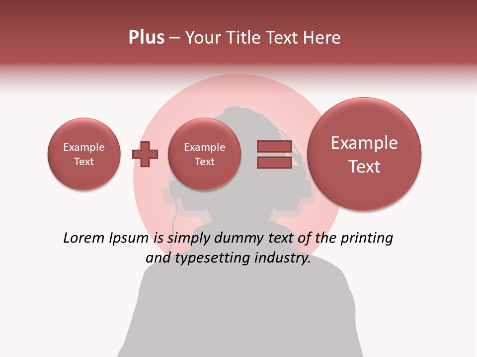 Illustration Of A Person Wearing Headphones In-Front Of The Flag Of Japan PowerPoint Template