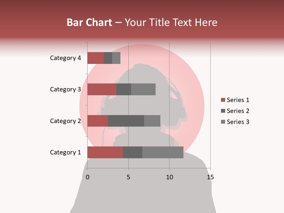 Illustration Of A Person Wearing Headphones In-Front Of The Flag Of Japan PowerPoint Template