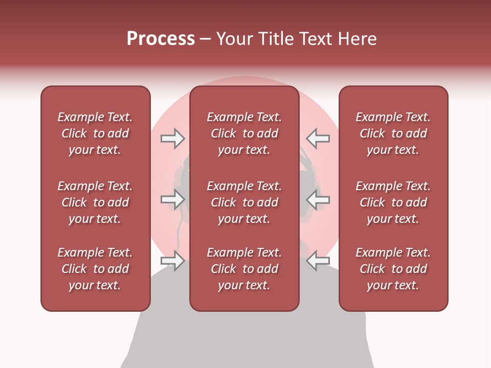 Illustration Of A Person Wearing Headphones In-Front Of The Flag Of Japan PowerPoint Template