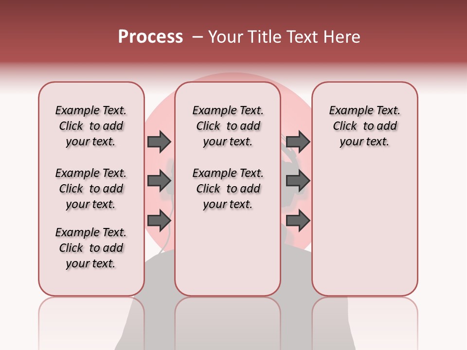 Illustration Of A Person Wearing Headphones In-Front Of The Flag Of Japan PowerPoint Template