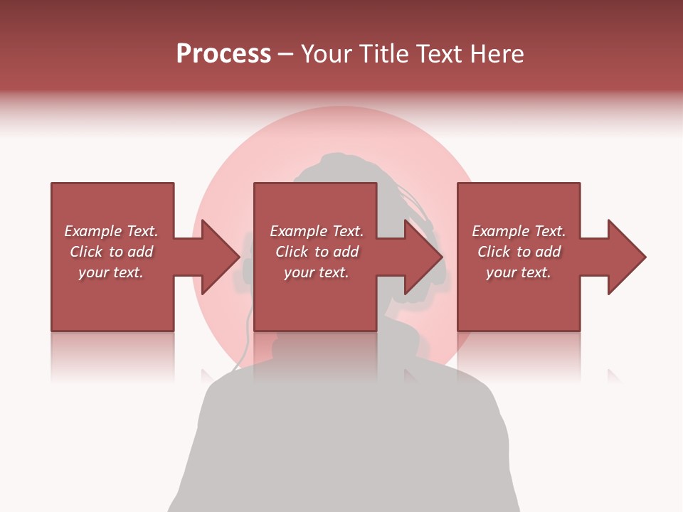 Illustration Of A Person Wearing Headphones In-Front Of The Flag Of Japan PowerPoint Template