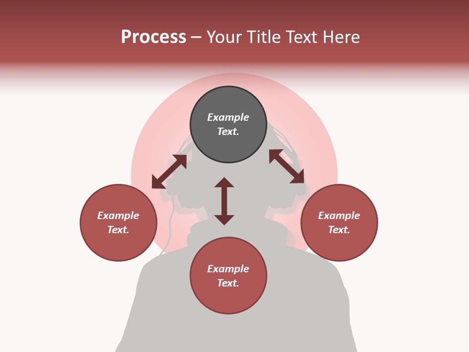 Illustration Of A Person Wearing Headphones In-Front Of The Flag Of Japan PowerPoint Template