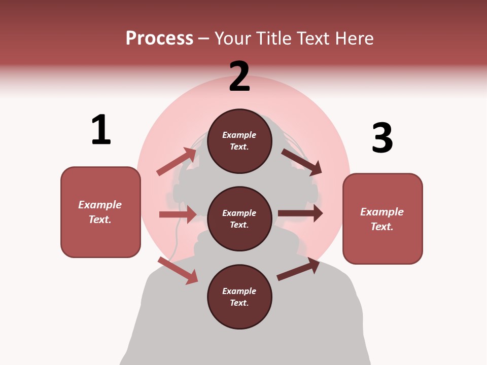 Illustration Of A Person Wearing Headphones In-Front Of The Flag Of Japan PowerPoint Template