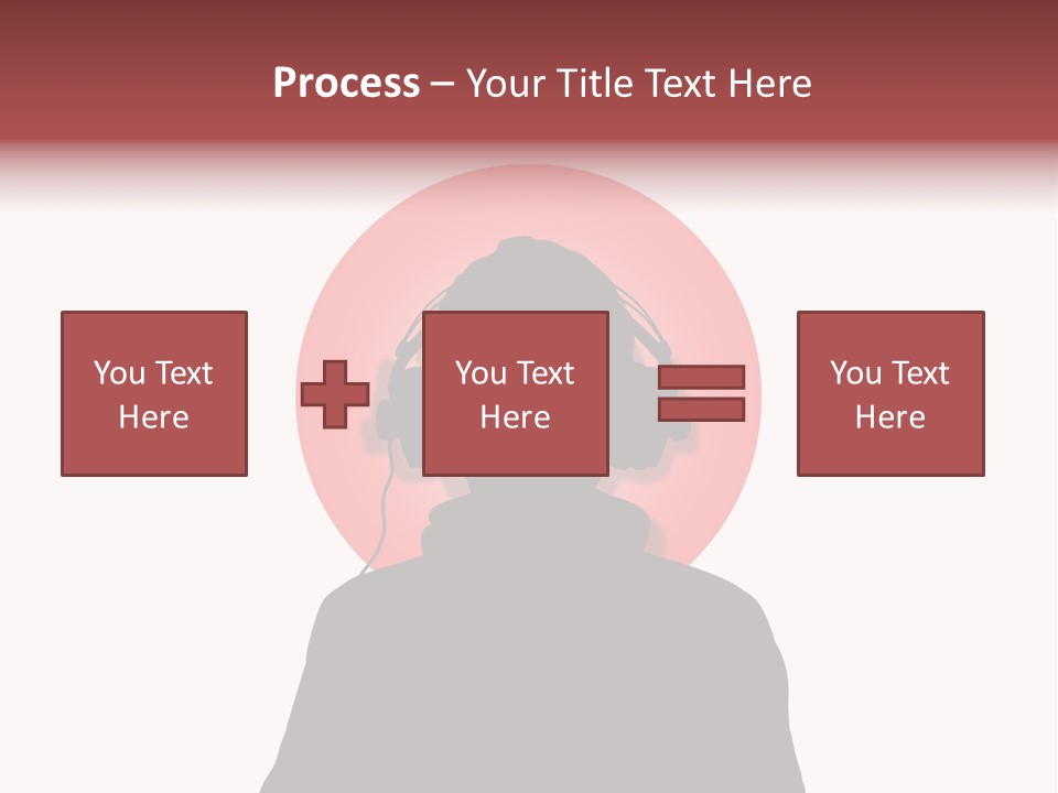 Illustration Of A Person Wearing Headphones In-Front Of The Flag Of Japan PowerPoint Template