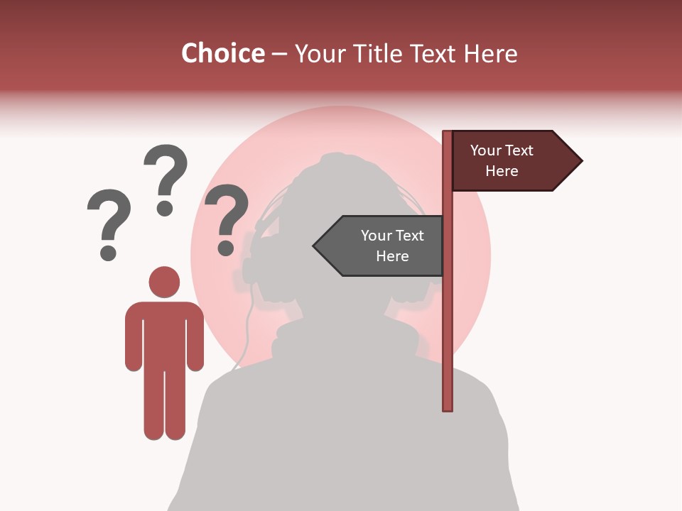 Illustration Of A Person Wearing Headphones In-Front Of The Flag Of Japan PowerPoint Template