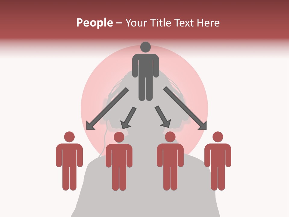 Illustration Of A Person Wearing Headphones In-Front Of The Flag Of Japan PowerPoint Template