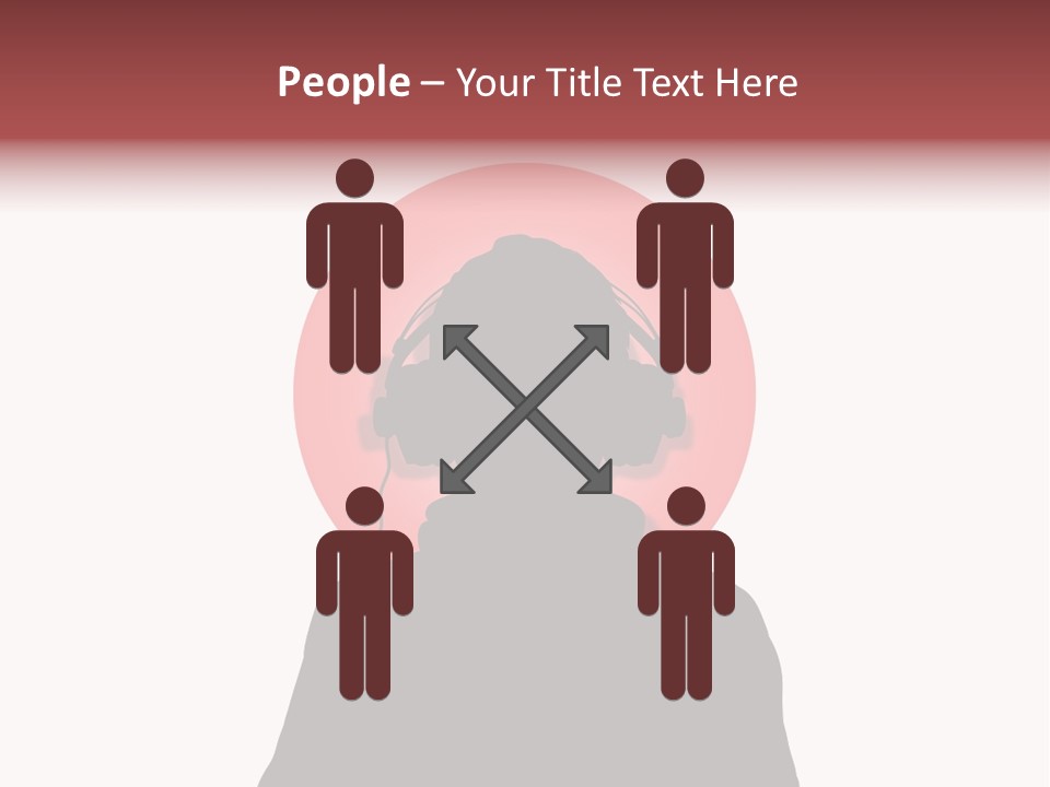 Illustration Of A Person Wearing Headphones In-Front Of The Flag Of Japan PowerPoint Template