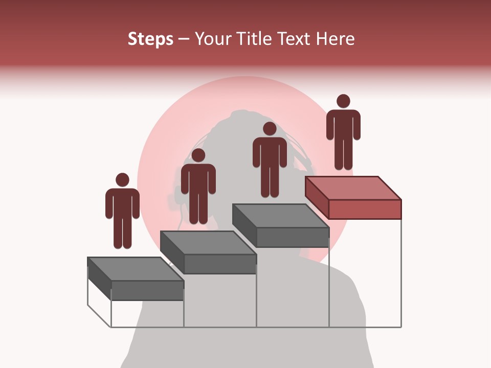 Illustration Of A Person Wearing Headphones In-Front Of The Flag Of Japan PowerPoint Template