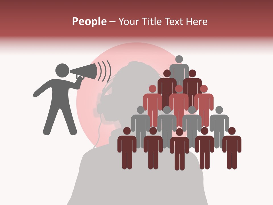 Illustration Of A Person Wearing Headphones In-Front Of The Flag Of Japan PowerPoint Template