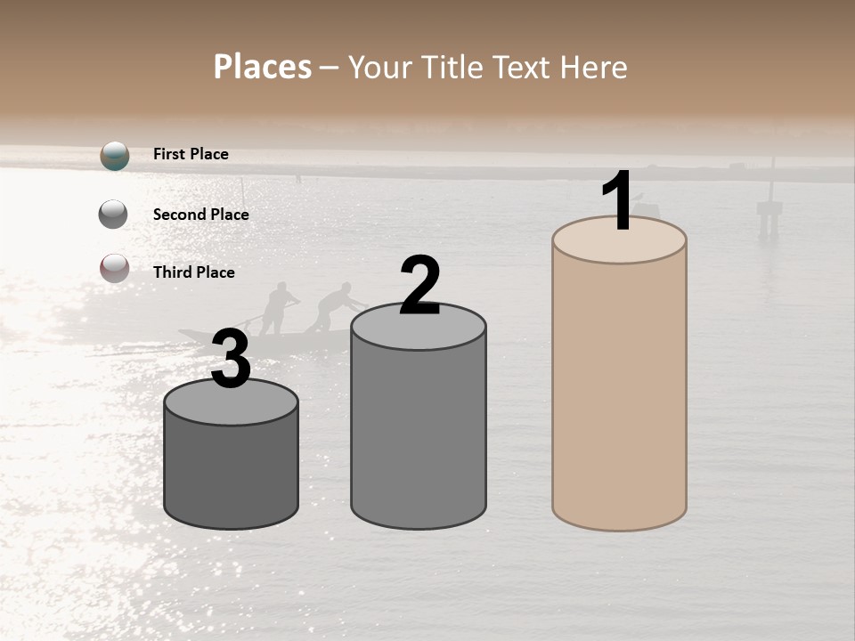 Practicing For The Regatta, Venitian Lagoon PowerPoint Template