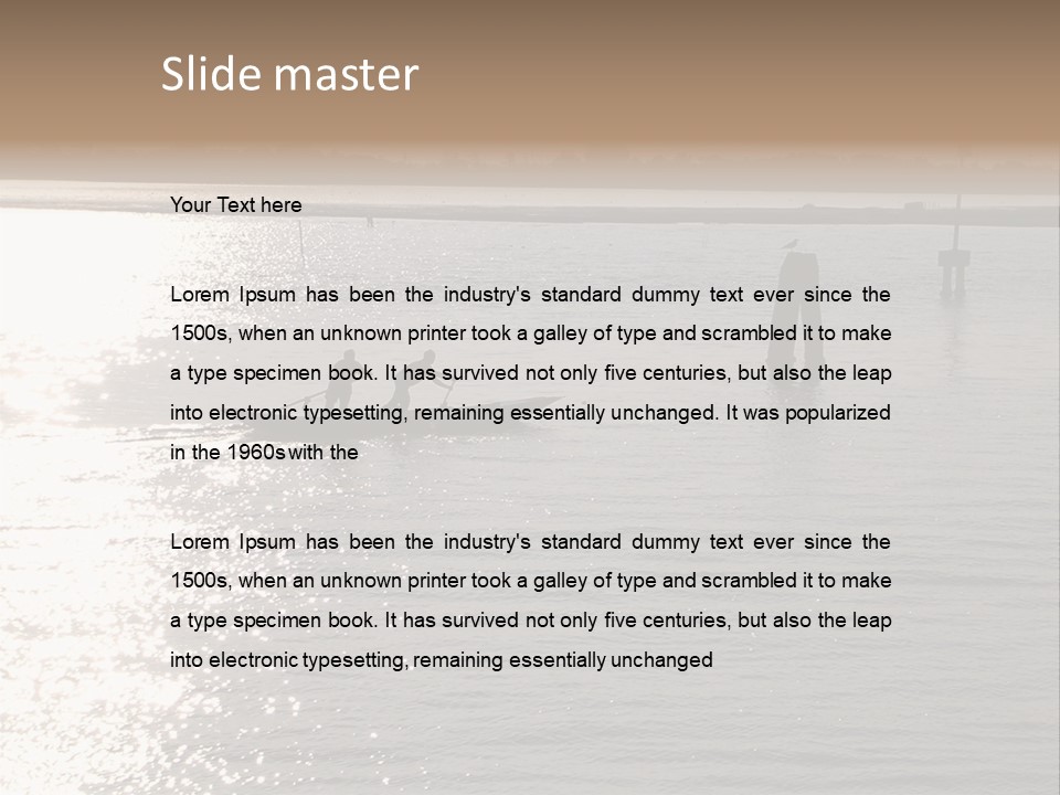 Practicing For The Regatta, Venitian Lagoon PowerPoint Template