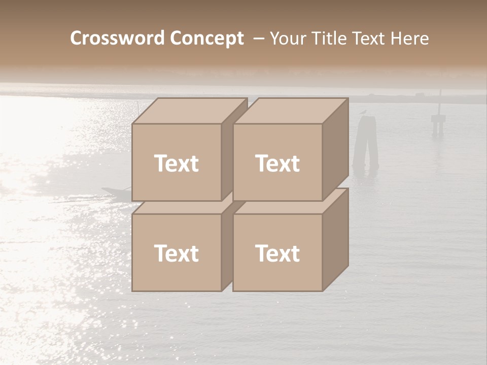 Practicing For The Regatta, Venitian Lagoon PowerPoint Template