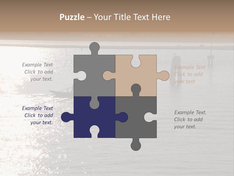 Practicing For The Regatta, Venitian Lagoon PowerPoint Template