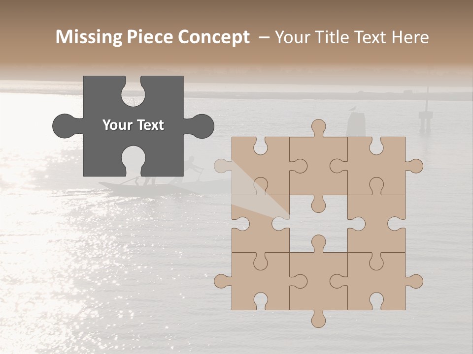 Practicing For The Regatta, Venitian Lagoon PowerPoint Template