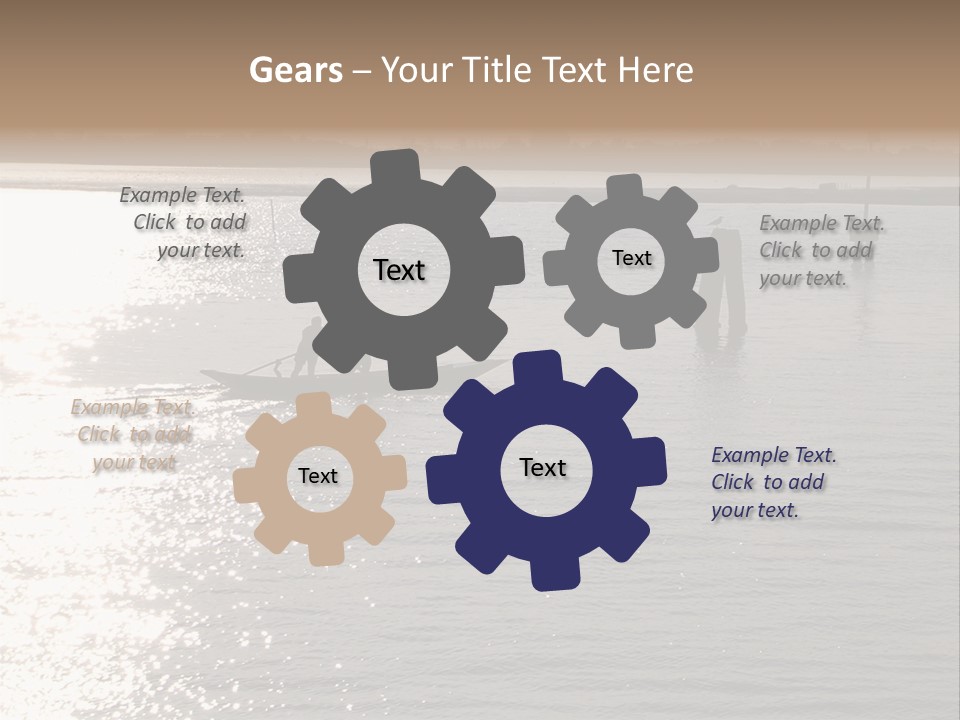 Practicing For The Regatta, Venitian Lagoon PowerPoint Template