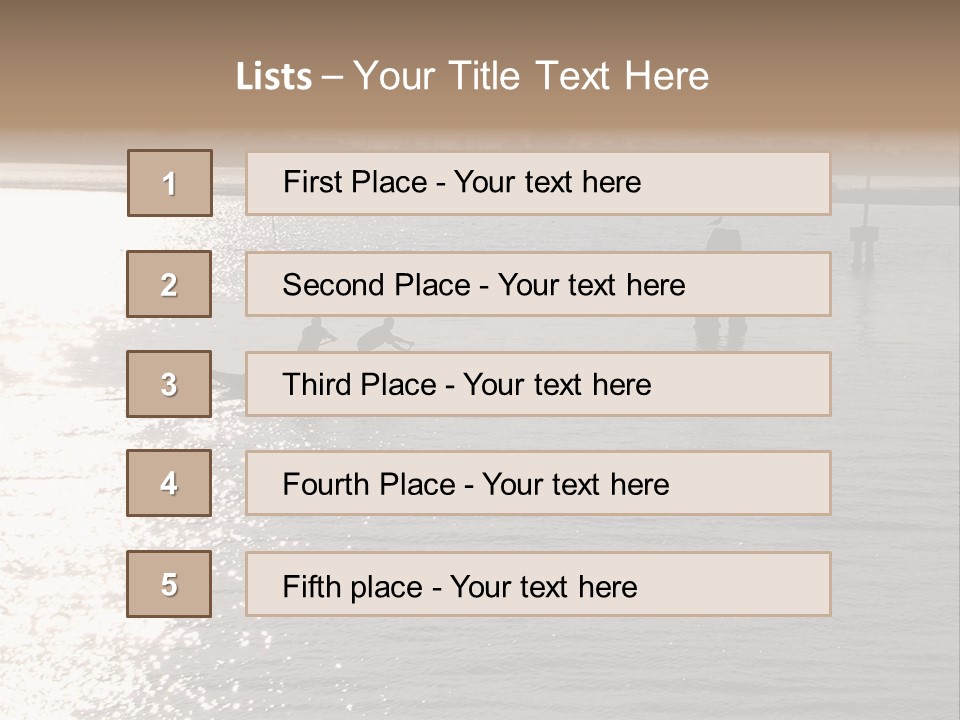Practicing For The Regatta, Venitian Lagoon PowerPoint Template