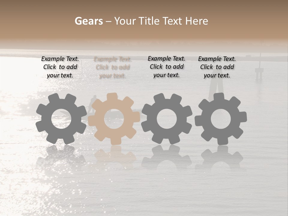 Practicing For The Regatta, Venitian Lagoon PowerPoint Template