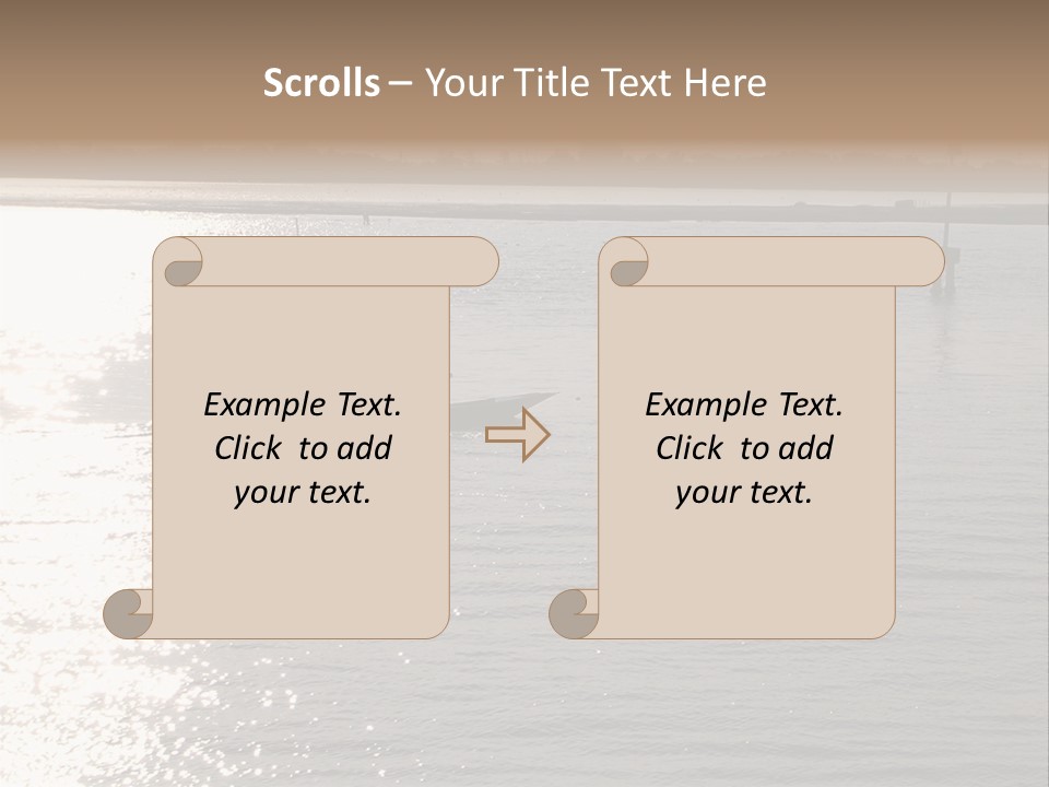 Practicing For The Regatta, Venitian Lagoon PowerPoint Template