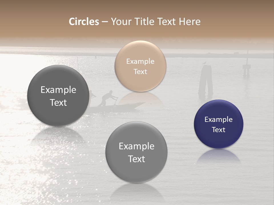 Practicing For The Regatta, Venitian Lagoon PowerPoint Template