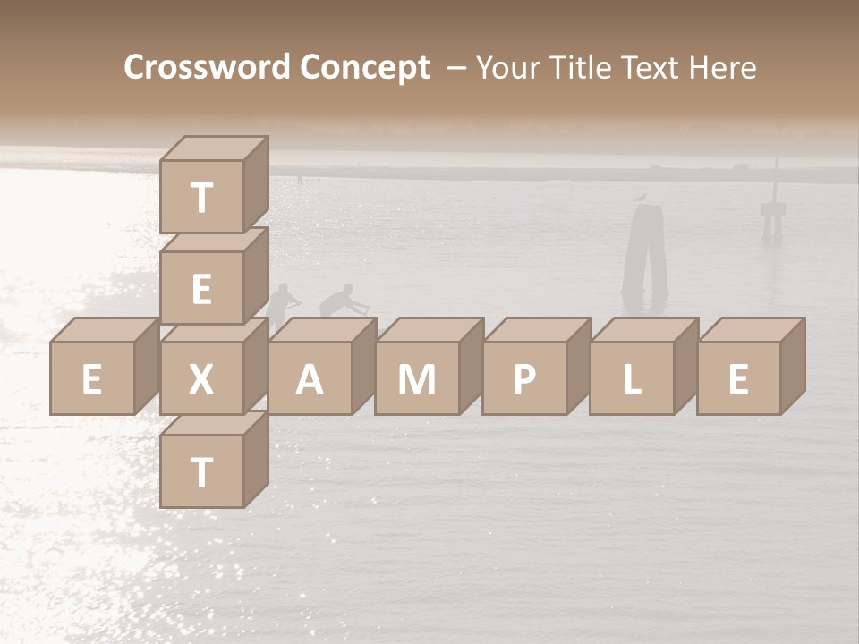 Practicing For The Regatta, Venitian Lagoon PowerPoint Template