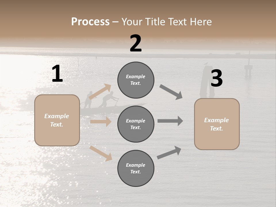 Practicing For The Regatta, Venitian Lagoon PowerPoint Template