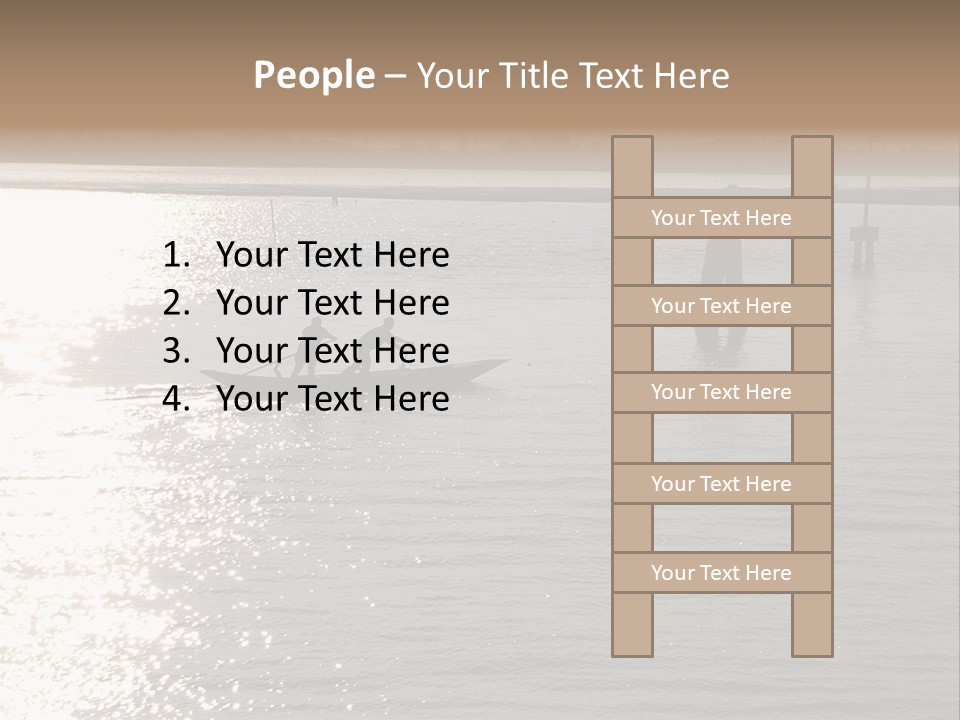 Practicing For The Regatta, Venitian Lagoon PowerPoint Template