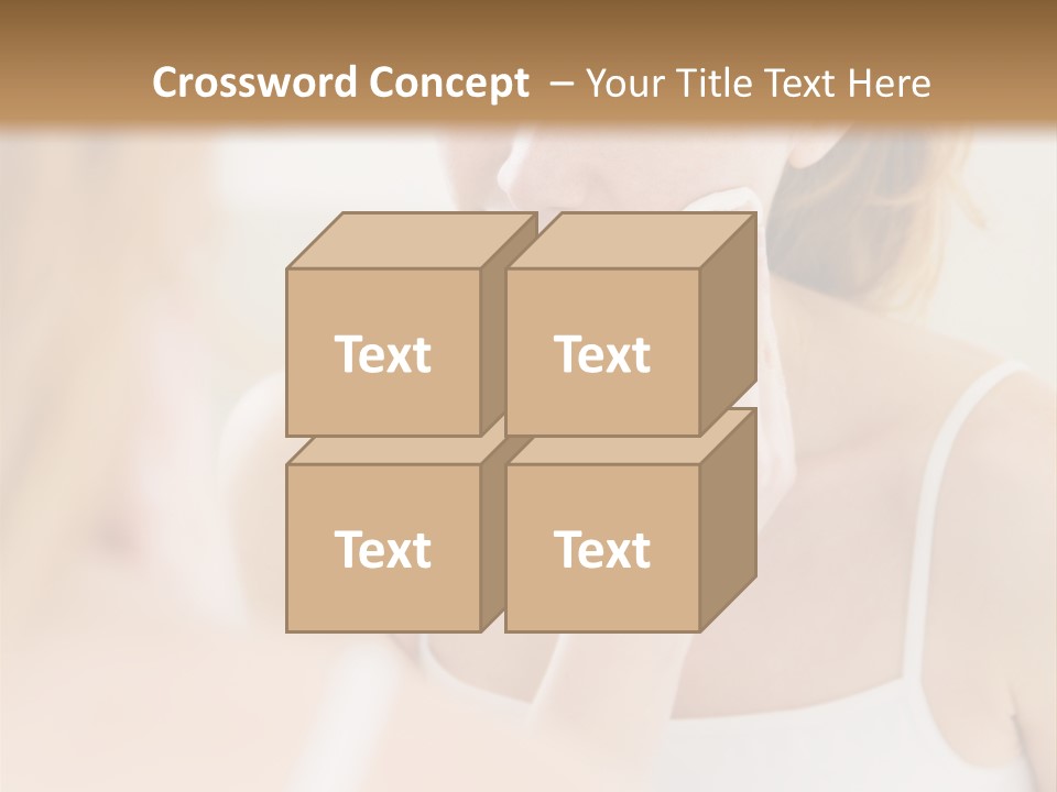 Young Woman Using A Cotton Pad To Remove Her Make-Up PowerPoint Template