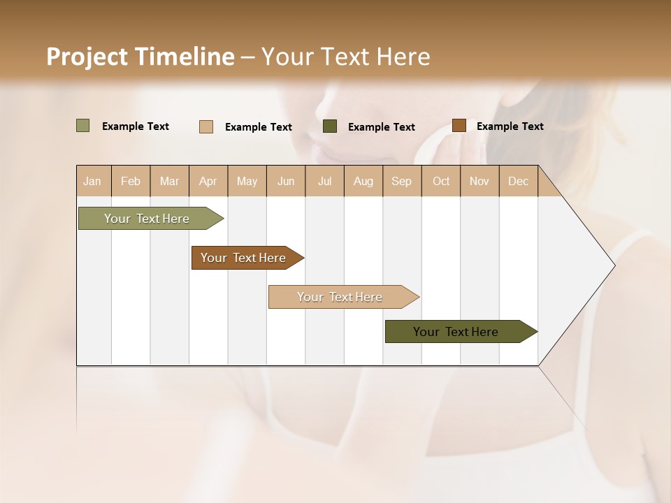 Young Woman Using A Cotton Pad To Remove Her Make-Up PowerPoint Template