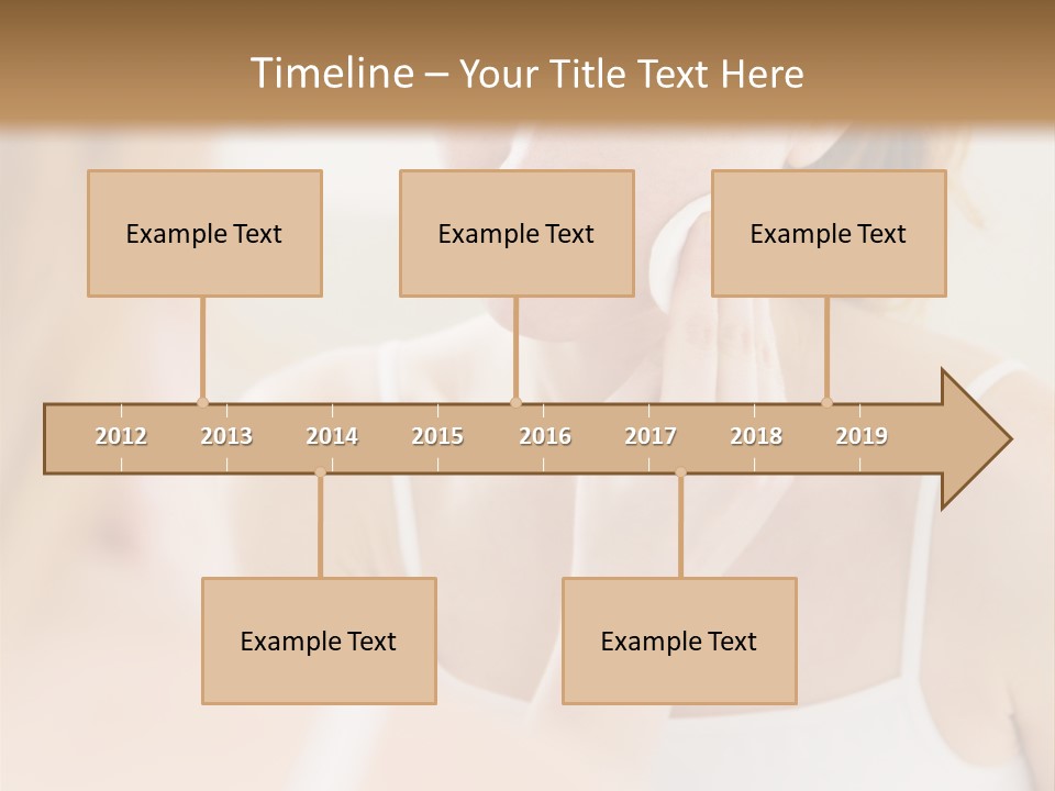 Young Woman Using A Cotton Pad To Remove Her Make-Up PowerPoint Template