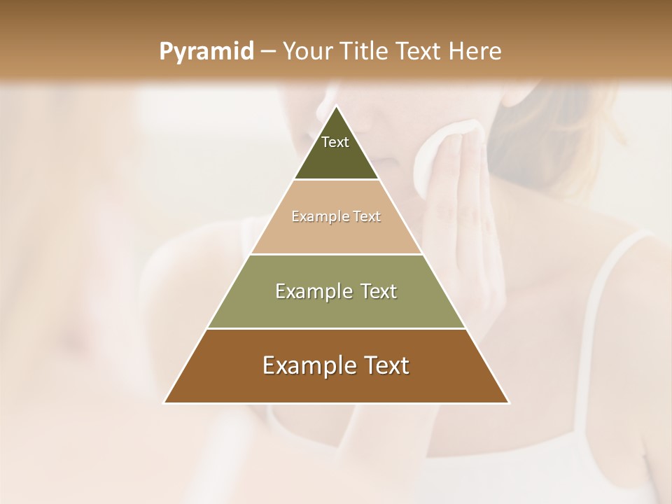 Young Woman Using A Cotton Pad To Remove Her Make-Up PowerPoint Template