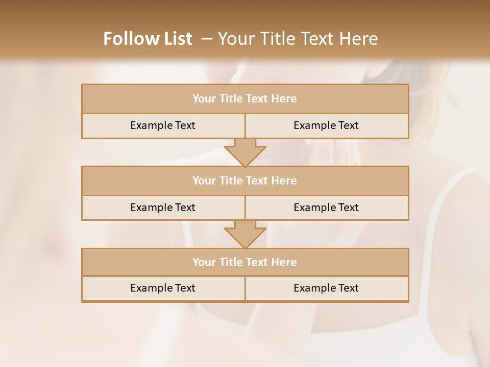 Young Woman Using A Cotton Pad To Remove Her Make-Up PowerPoint Template