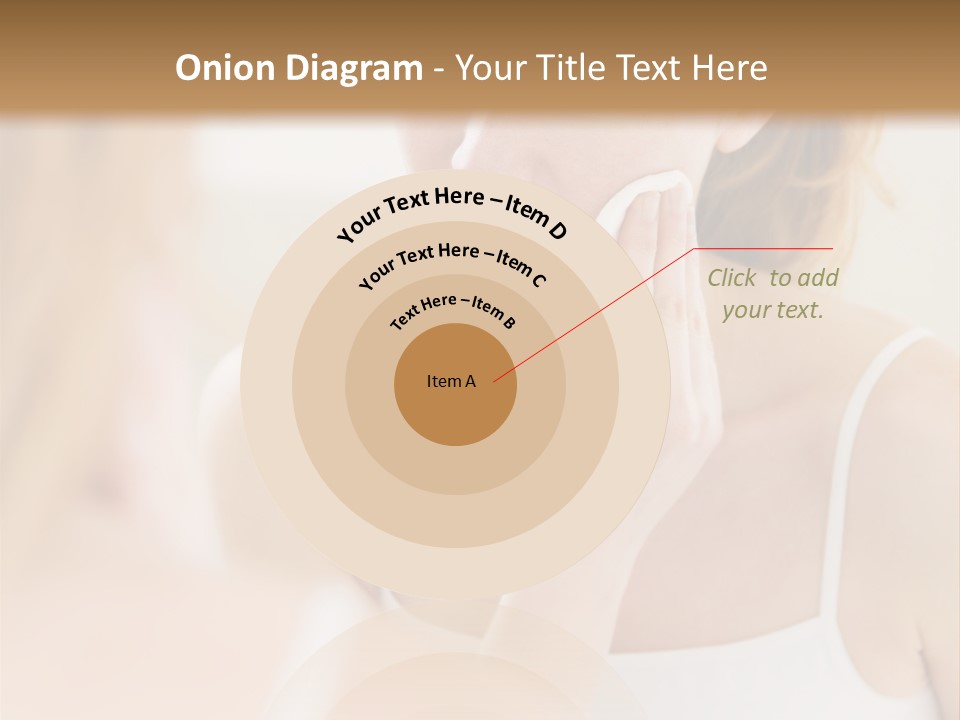 Young Woman Using A Cotton Pad To Remove Her Make-Up PowerPoint Template