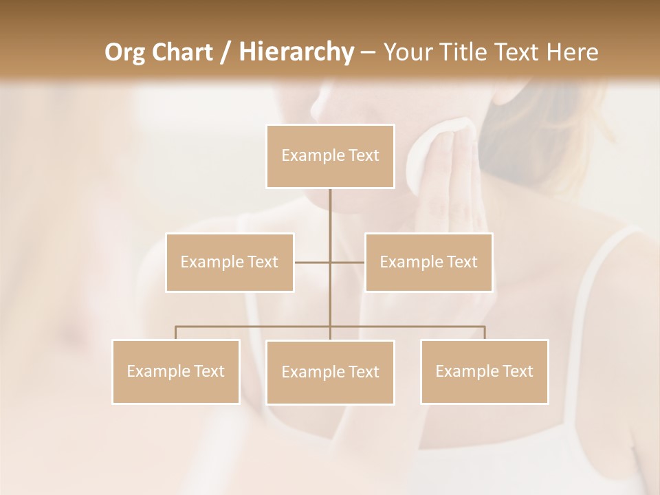 Young Woman Using A Cotton Pad To Remove Her Make-Up PowerPoint Template