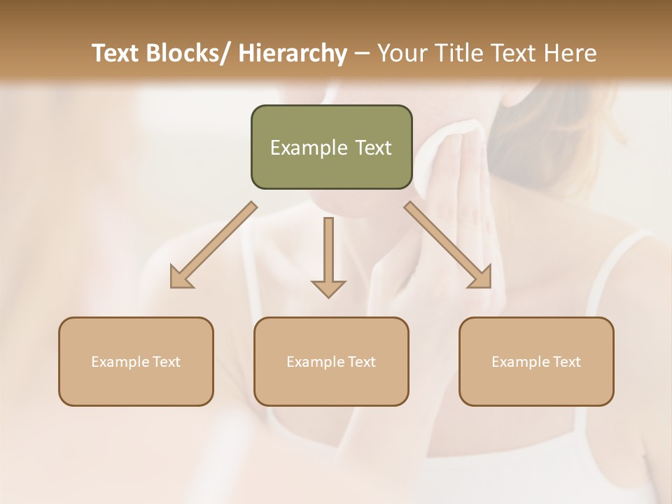 Young Woman Using A Cotton Pad To Remove Her Make-Up PowerPoint Template