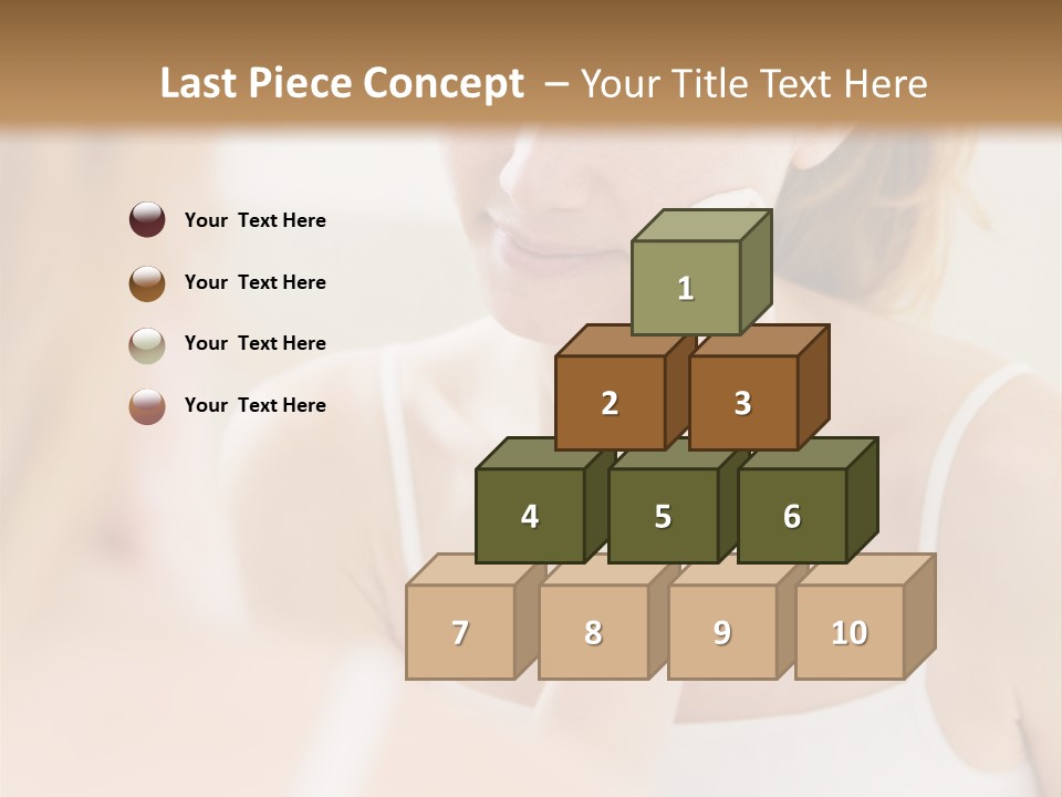 Young Woman Using A Cotton Pad To Remove Her Make-Up PowerPoint Template