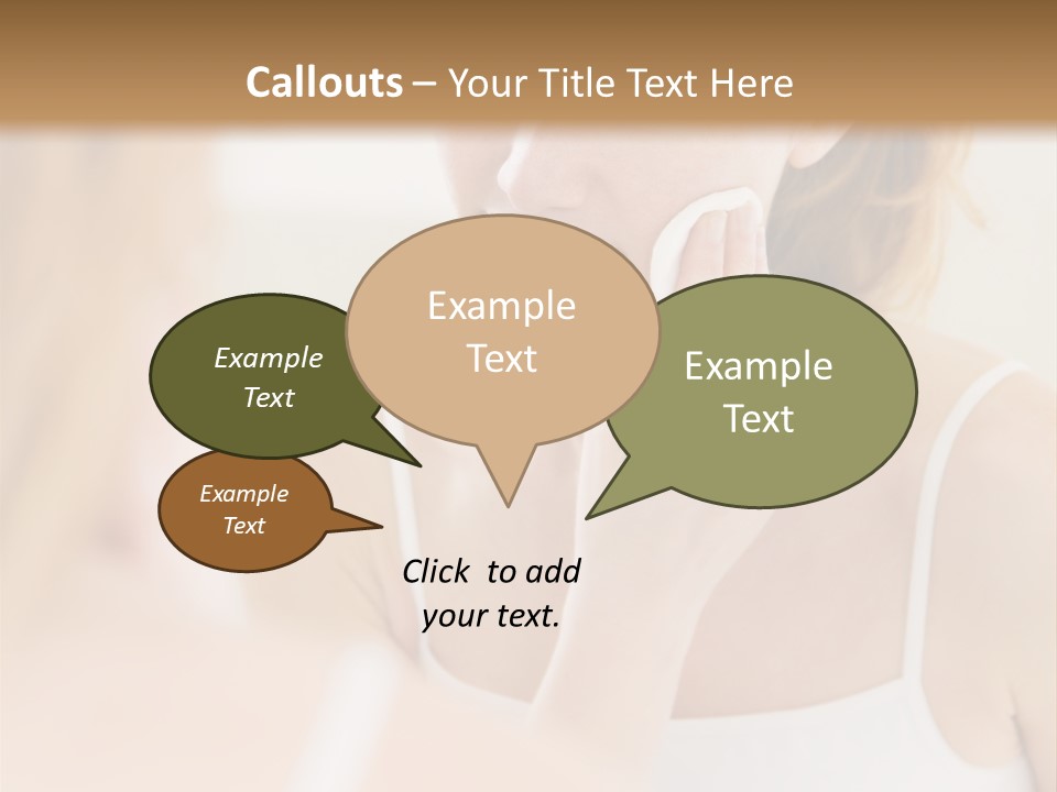 Young Woman Using A Cotton Pad To Remove Her Make-Up PowerPoint Template