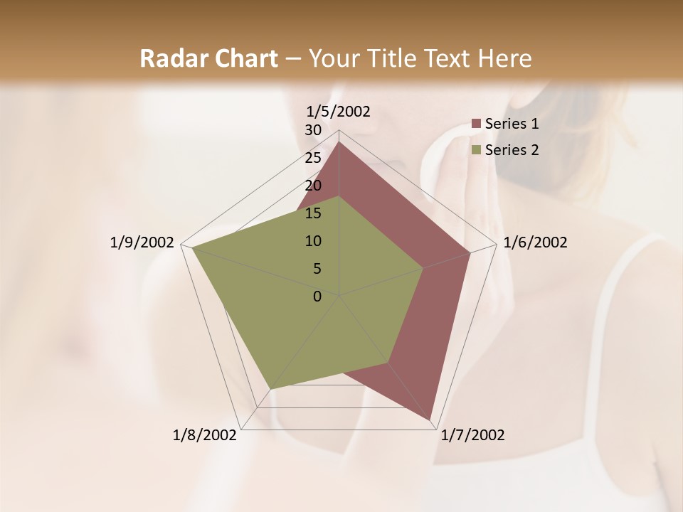 Young Woman Using A Cotton Pad To Remove Her Make-Up PowerPoint Template