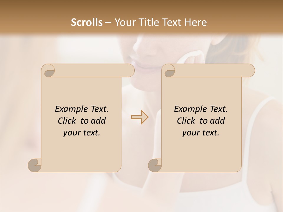 Young Woman Using A Cotton Pad To Remove Her Make-Up PowerPoint Template