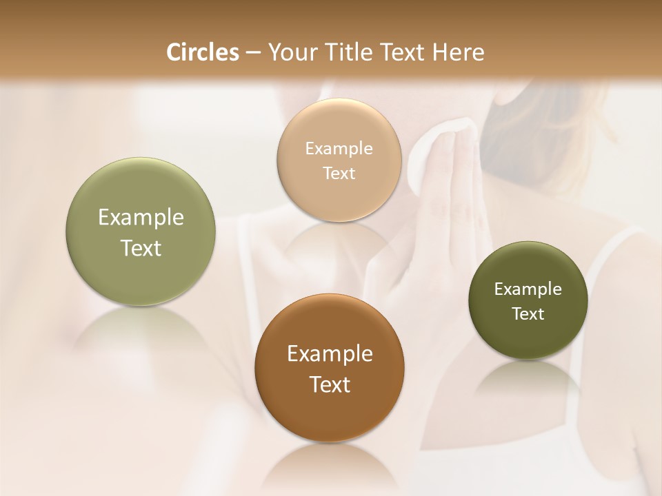 Young Woman Using A Cotton Pad To Remove Her Make-Up PowerPoint Template