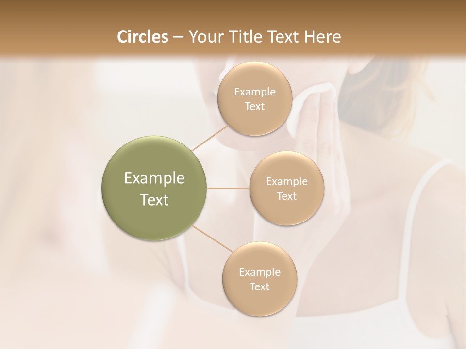 Young Woman Using A Cotton Pad To Remove Her Make-Up PowerPoint Template