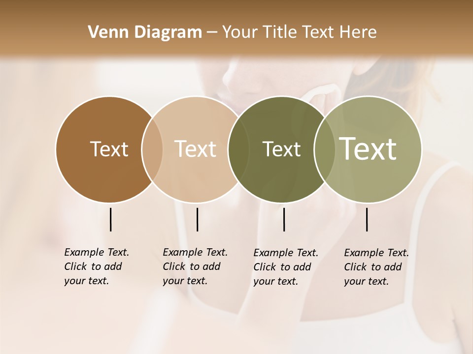Young Woman Using A Cotton Pad To Remove Her Make-Up PowerPoint Template