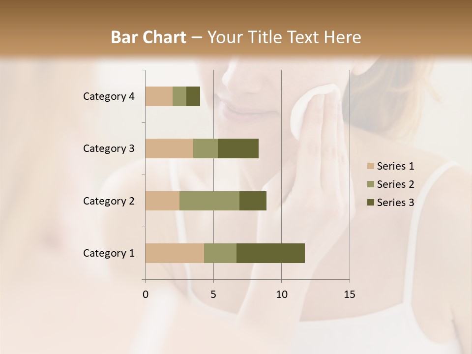 Young Woman Using A Cotton Pad To Remove Her Make-Up PowerPoint Template