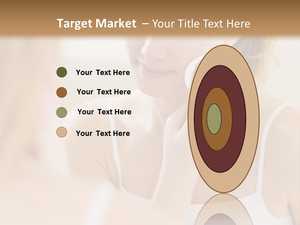 Young Woman Using A Cotton Pad To Remove Her Make-Up PowerPoint Template