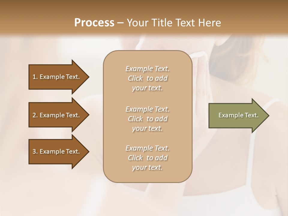 Young Woman Using A Cotton Pad To Remove Her Make-Up PowerPoint Template