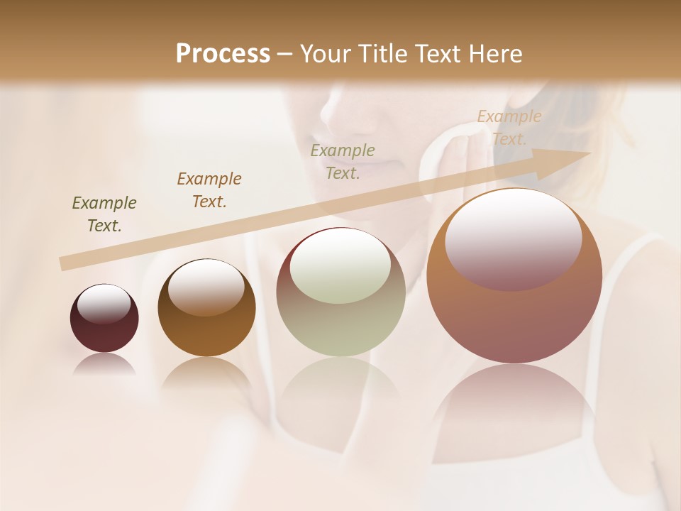 Young Woman Using A Cotton Pad To Remove Her Make-Up PowerPoint Template