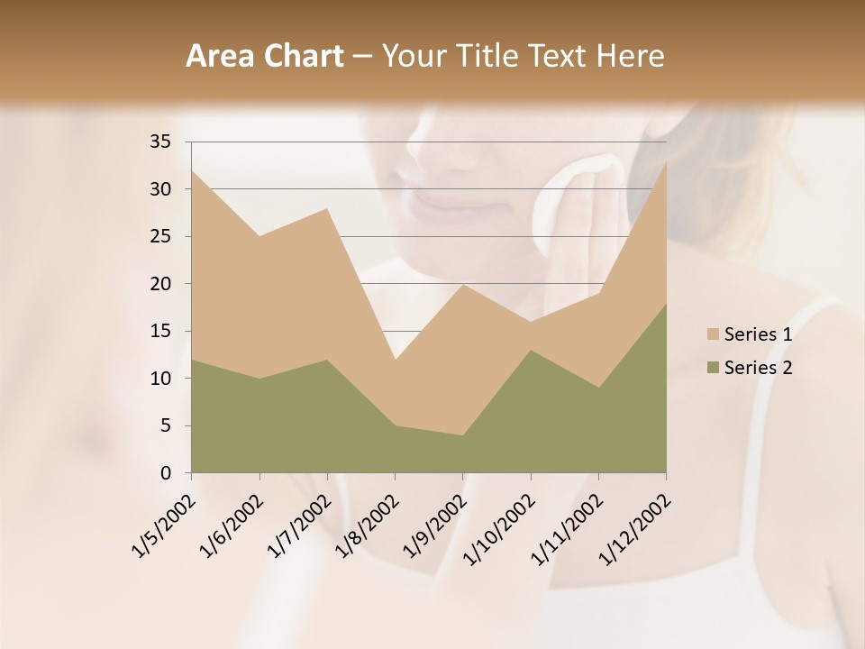 Young Woman Using A Cotton Pad To Remove Her Make-Up PowerPoint Template